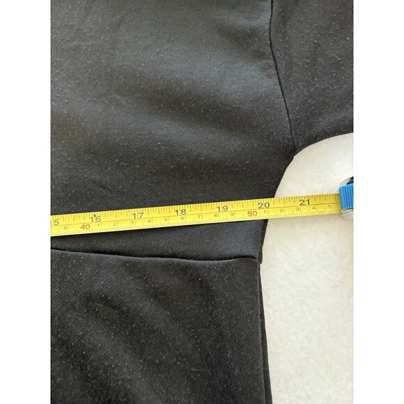 Adidas Black Oversized Hoodie with Logo on Hood Winter Jacket Men's Size Small - Picture 3 of 5